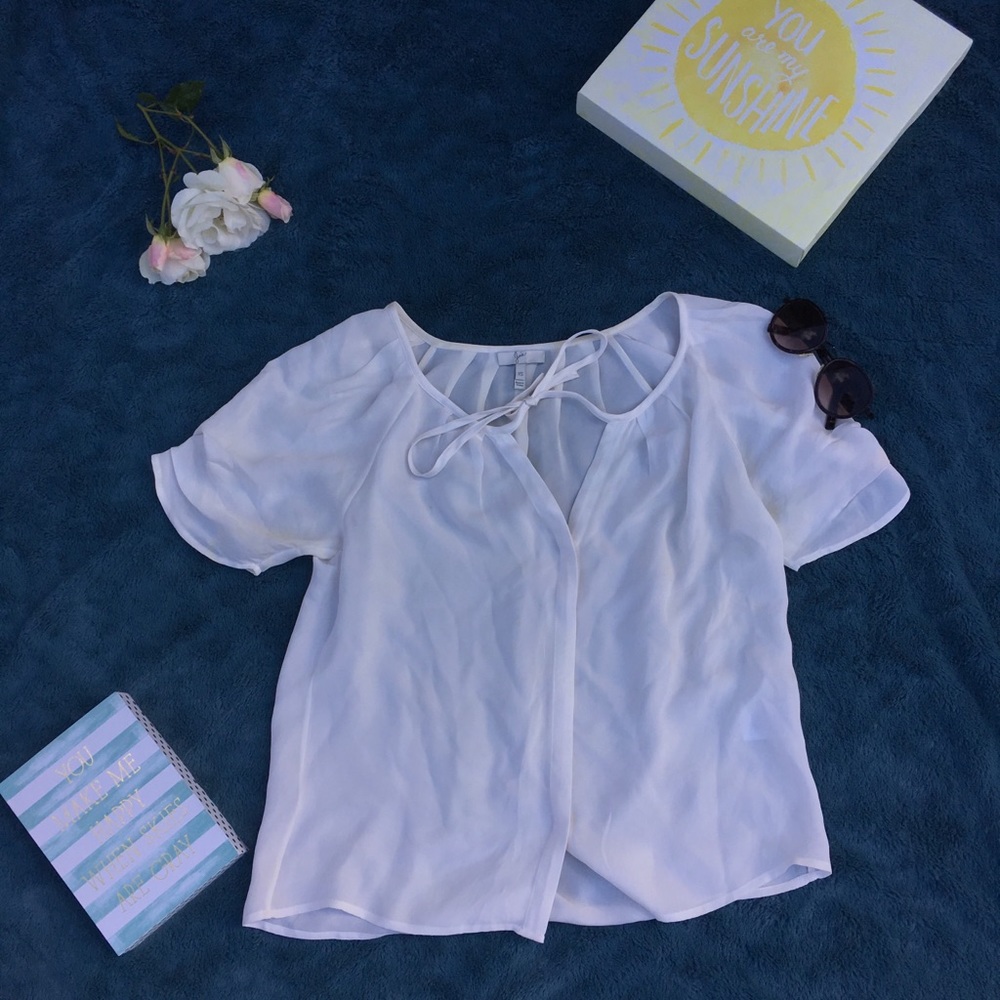 Joie silk white blouse